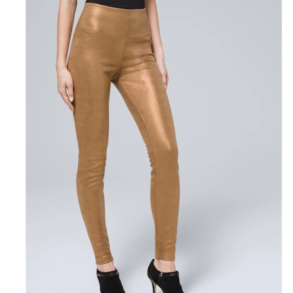 NEW WHBM Snake Foil Print Runway Leggings